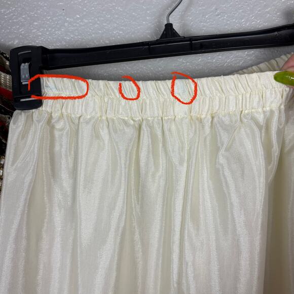 Approx S/M Cream White Red Kurta Set Top Pants & Dupatta Embellished Embroidered - Picture 12 of 16